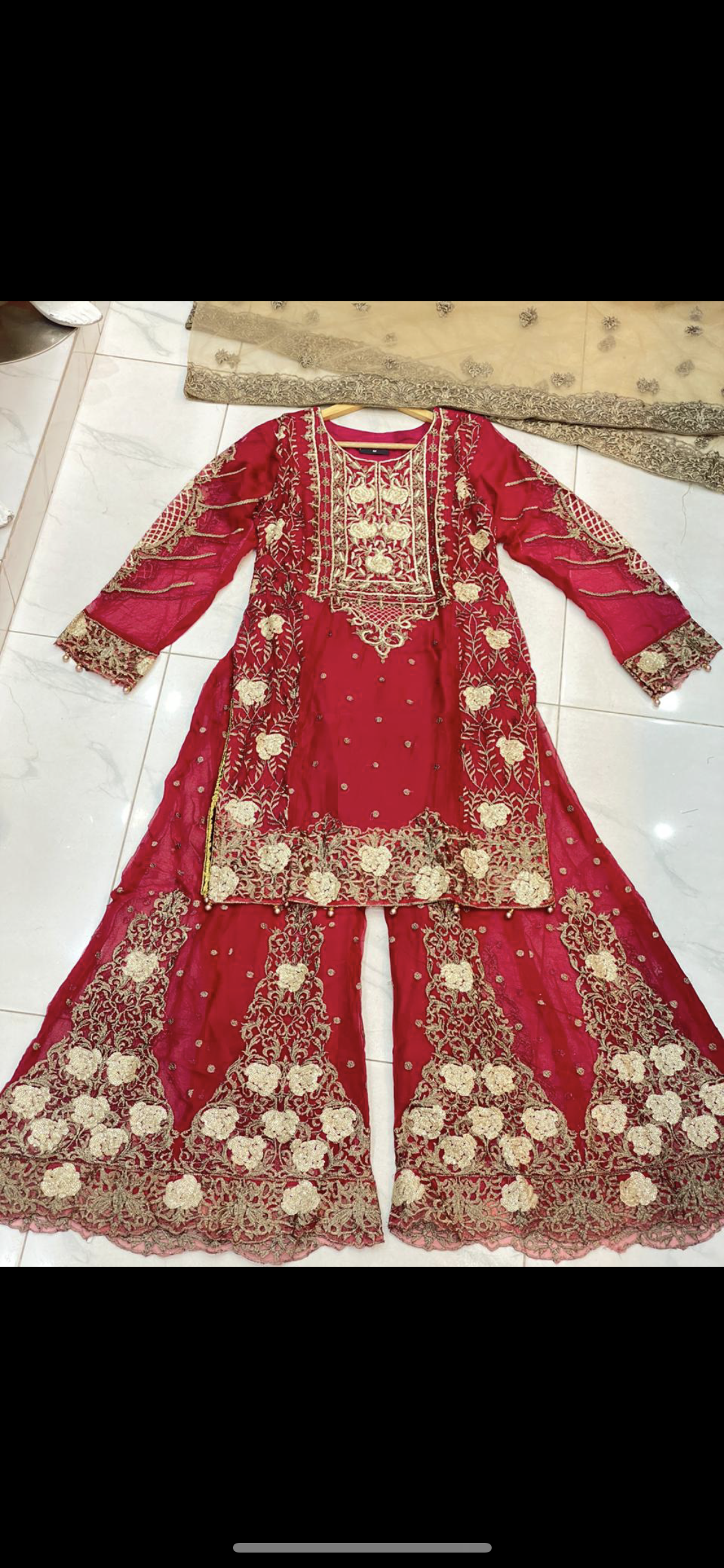 Gharara rouge